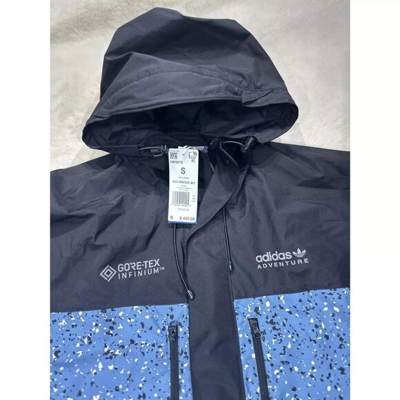 Adidas Winter Gore-Tex Infinium HK5 Winter Jacket Men Small blue NEW - Picture 8 of 11